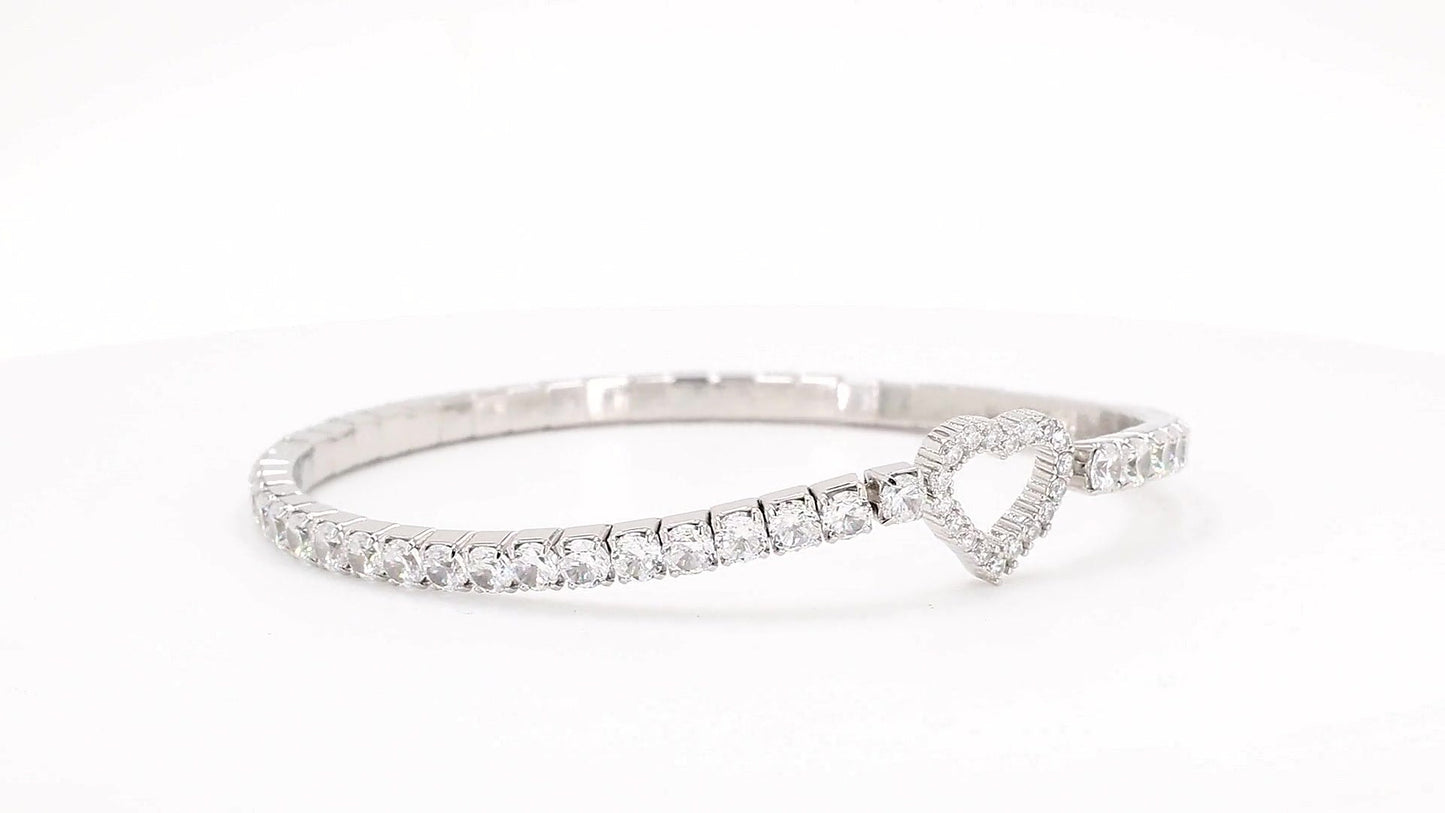 Divara Freya Tennis Bracelet, sterling silver 925 cubic zirconia bracelet