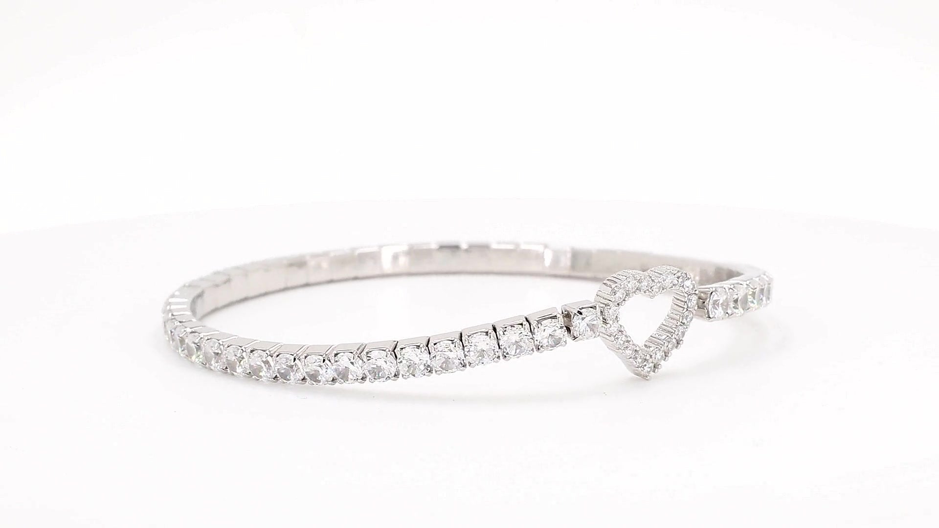 Divara Freya Tennis Bracelet, sterling silver 925 cubic zirconia bracelet