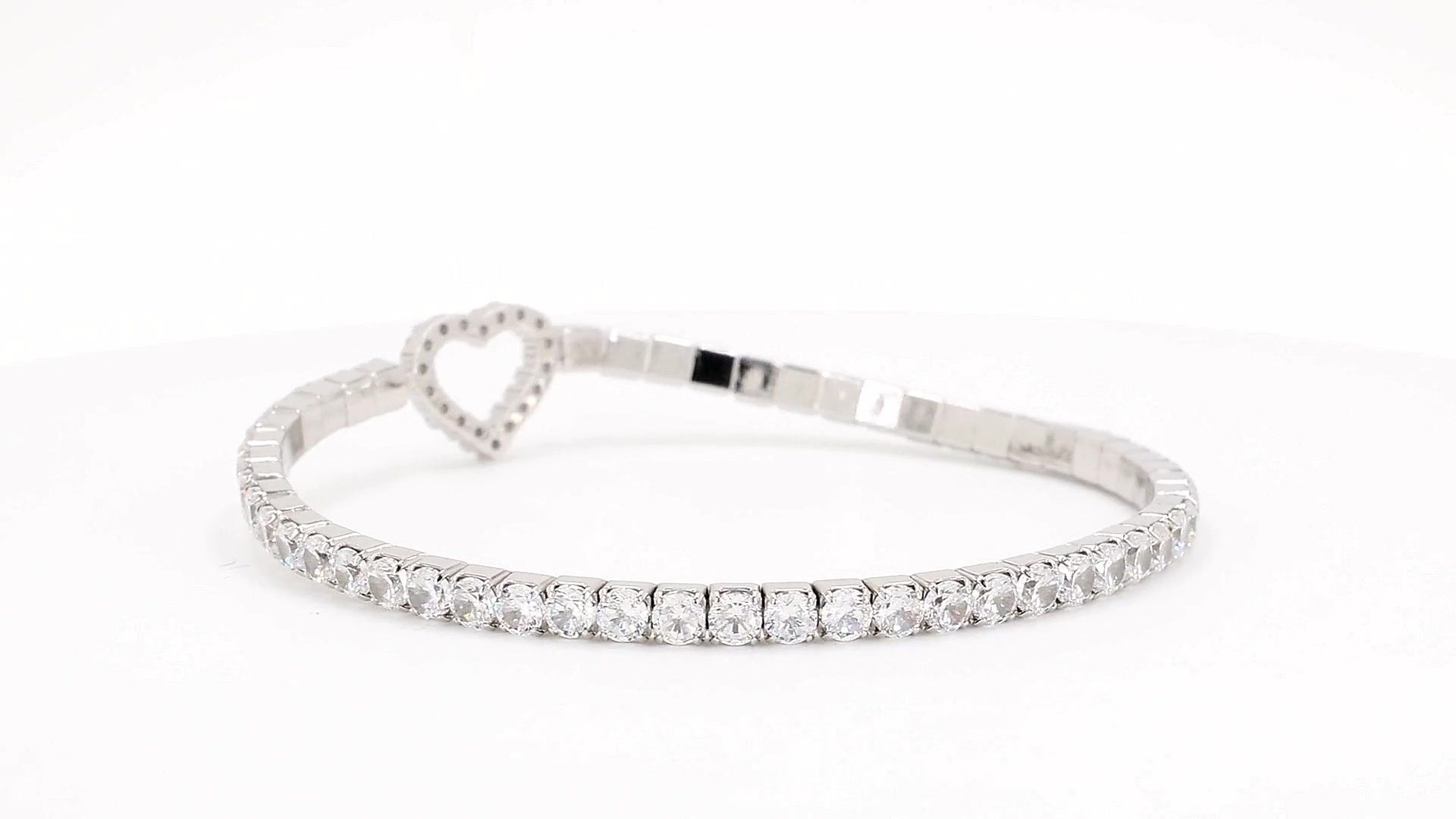 Divara Freya Tennis Bracelet, sterling silver 925 cubic zirconia bracelet