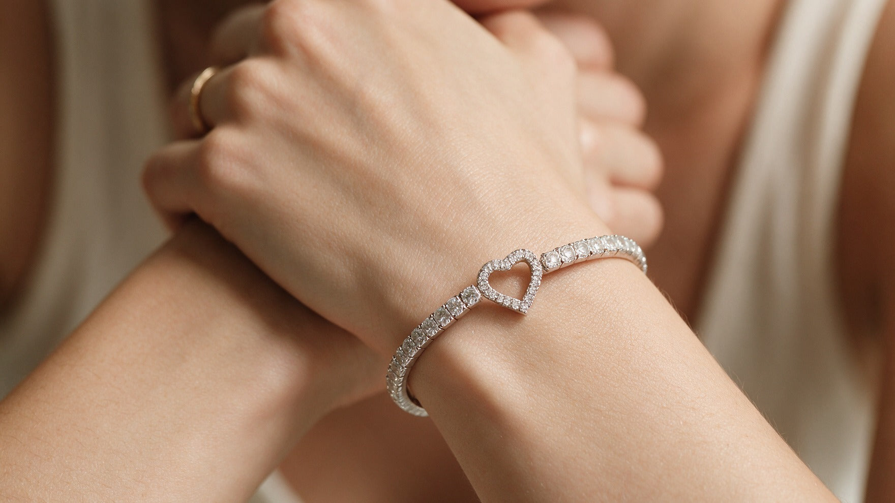 Divara Freya Tennis Bracelet, sterling silver 925 cubic zirconia bracelet