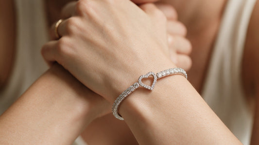 Divara Freya Tennis Bracelet, sterling silver 925 cubic zirconia bracelet