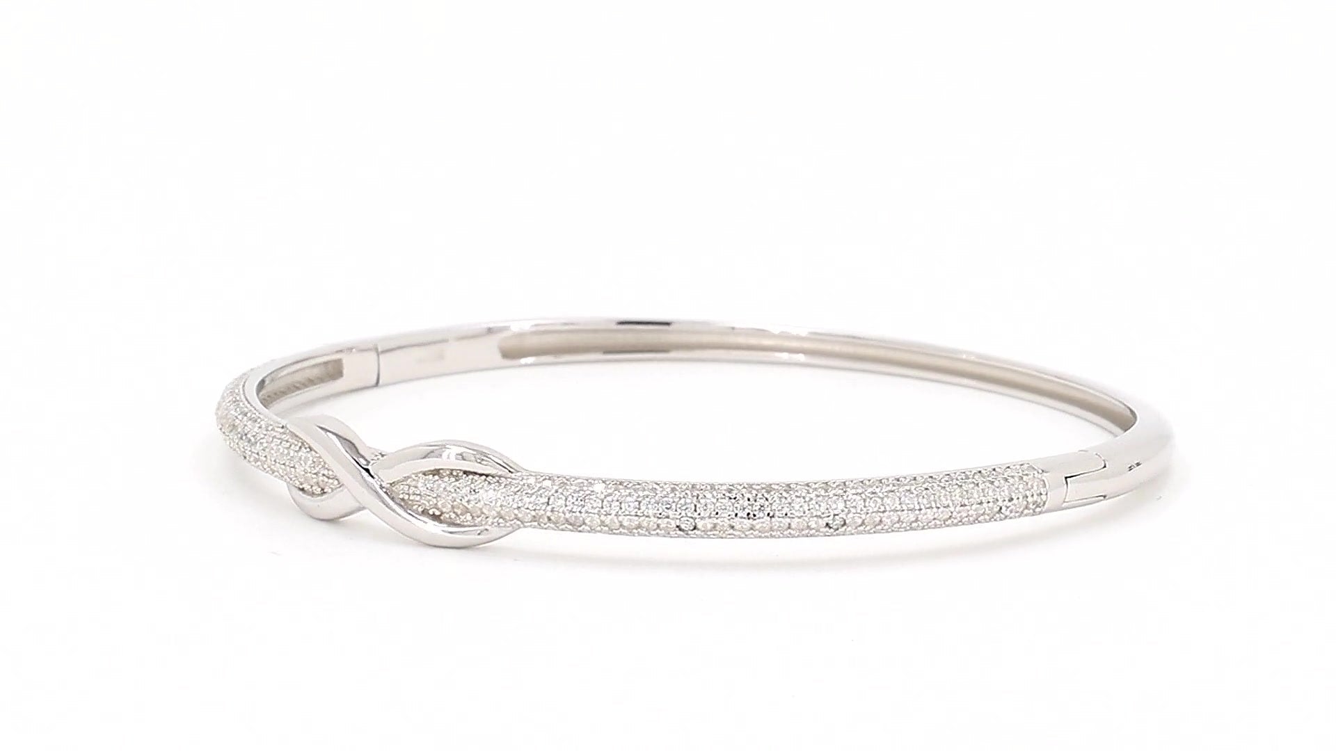 Divara Lyra Bangle, sterling silver 925 cubic zirconia bracelet