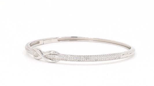 Divara Lyra Bangle, sterling silver 925 cubic zirconia bracelet