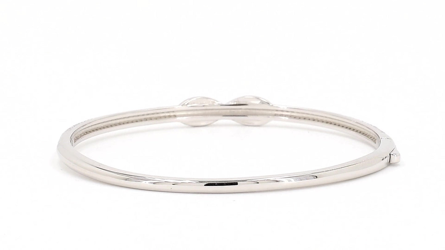 Divara Lyra Bangle, sterling silver 925 cubic zirconia bracelet