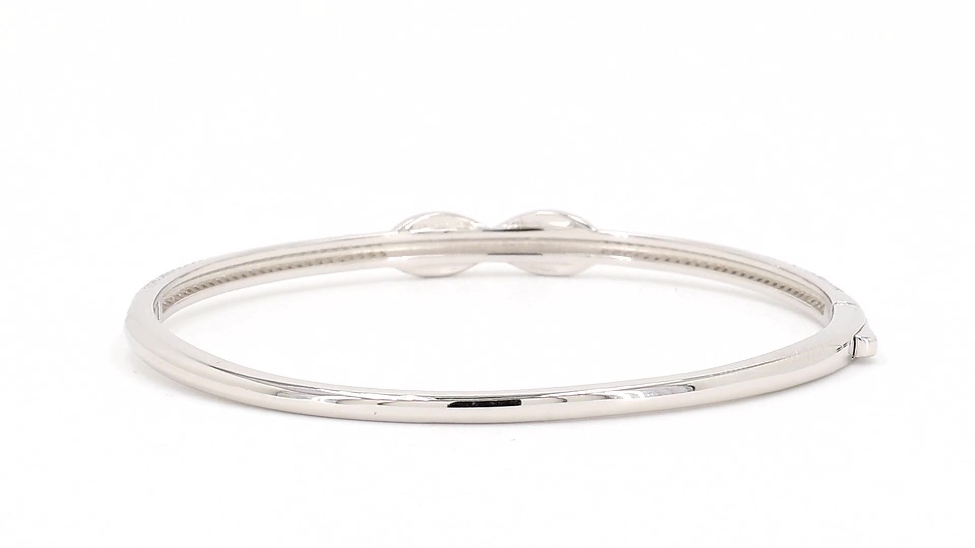 Divara Lyra Bangle, sterling silver 925 cubic zirconia bracelet