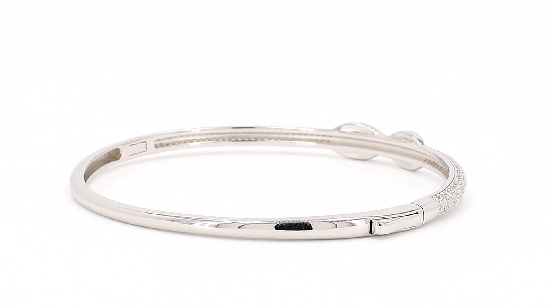 Divara Lyra Bangle, sterling silver 925 cubic zirconia bracelet
