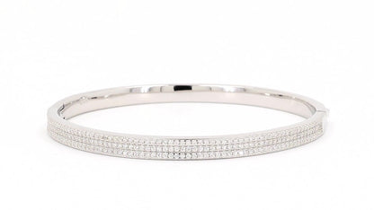 Divara Elara Bangle, sterling silver 925 cubic zirconia bracelet