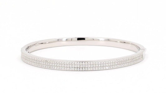 Divara Elara Bangle, sterling silver 925 cubic zirconia bracelet