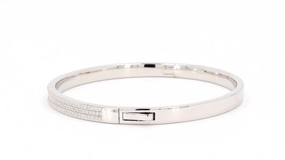 Divara Elara Bangle, sterling silver 925 cubic zirconia bracelet