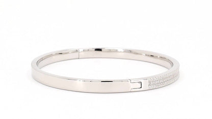 Divara Elara Bangle, sterling silver 925 cubic zirconia bracelet
