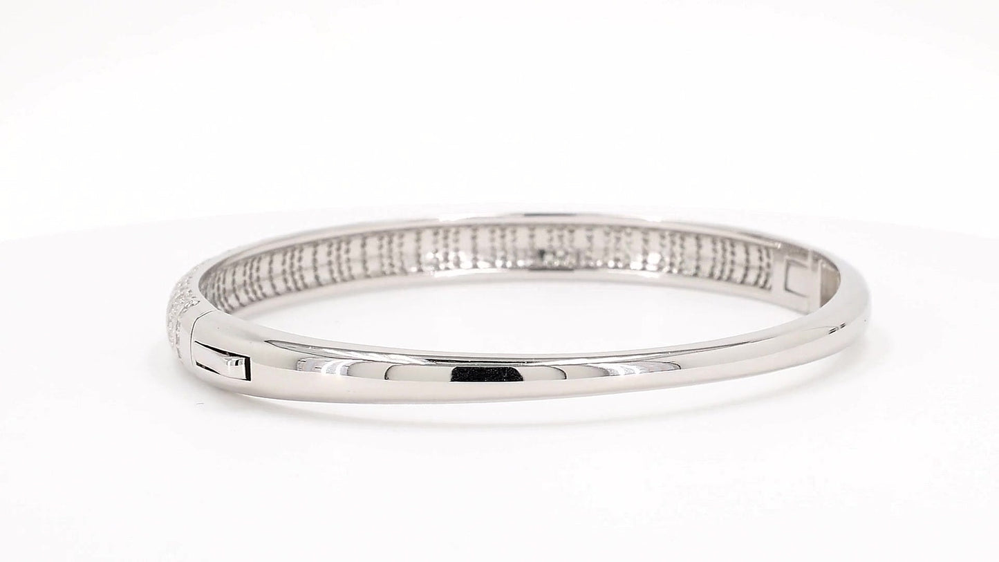 Divara Cove Bangle, sterling silver 925 cubic zirconia bracelet