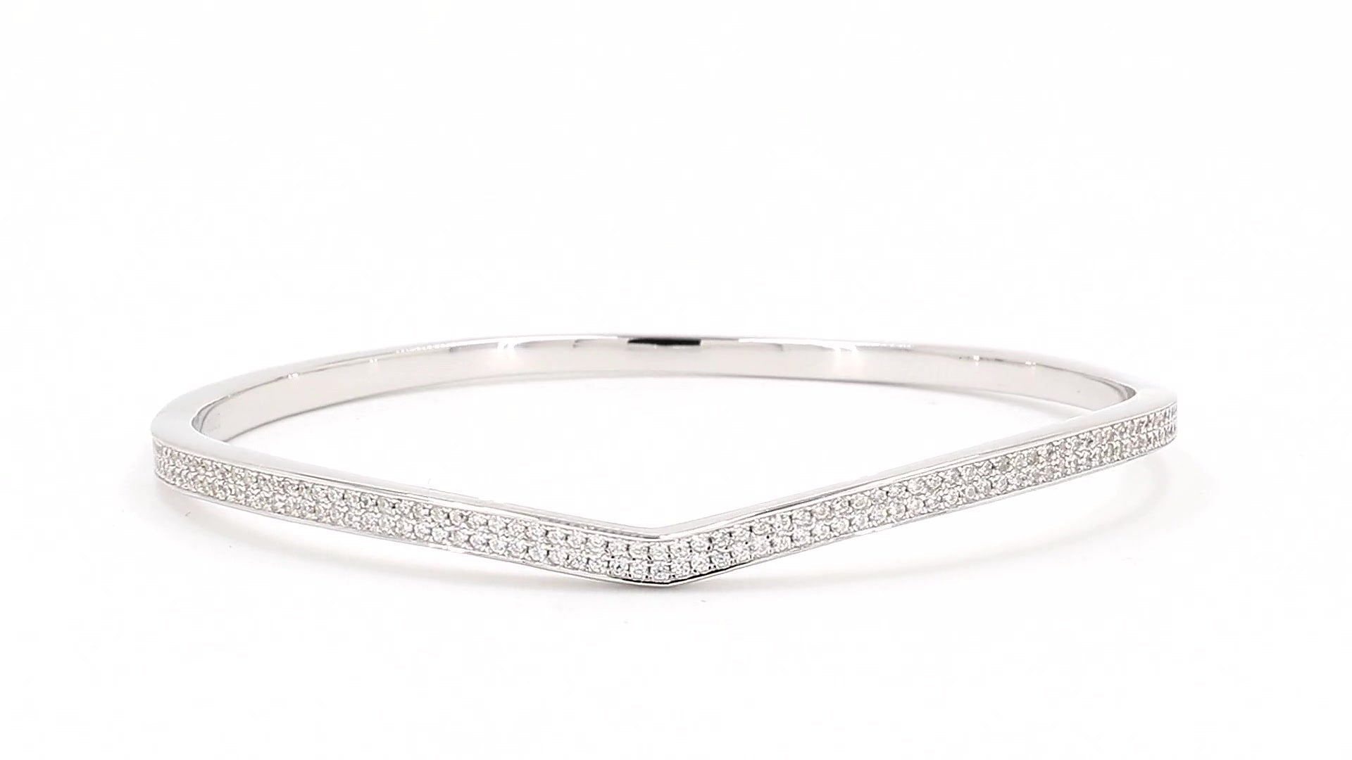 Divara Marisol Bangle, sterling silver 925 cubic zirconia bracelet