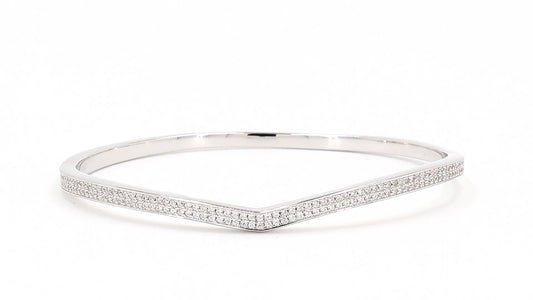 Divara Marisol Bangle, sterling silver 925 cubic zirconia bracelet