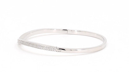 Divara Marisol Bangle, sterling silver 925 cubic zirconia bracelet