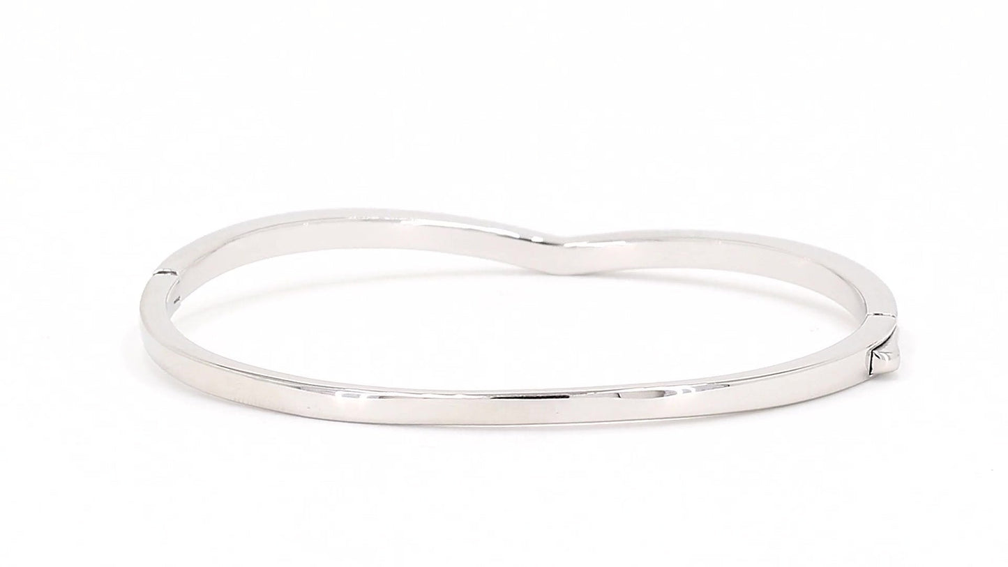 Divara Marisol Bangle, sterling silver 925 cubic zirconia bracelet