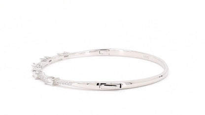 Divara Odette Bangle, sterling silver 925 cubic zirconia bracelet