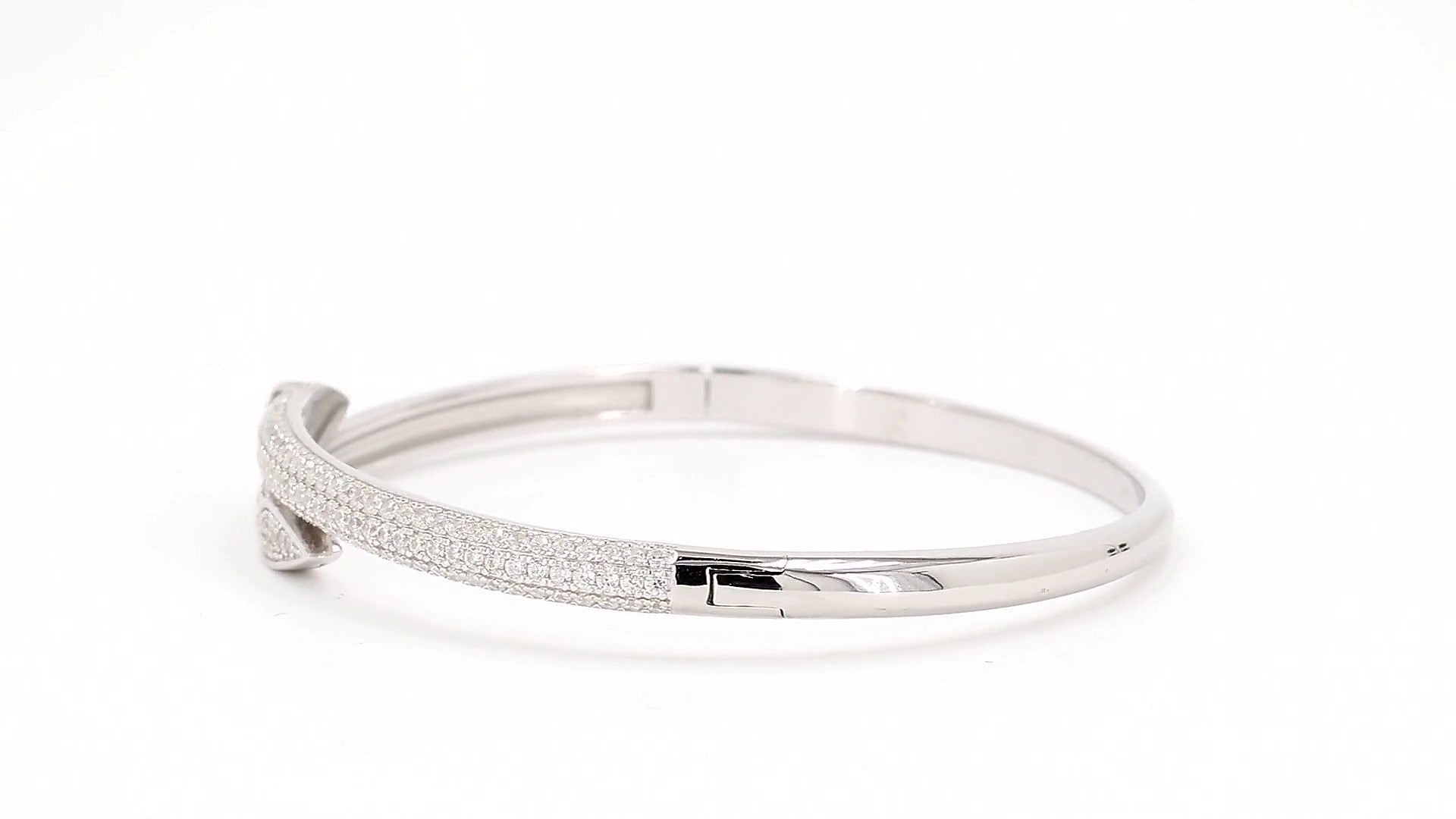 Divara Adelina Bangle, sterling silver 925 cubic zirconia bracelet
