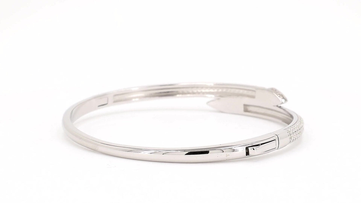Divara Adelina Bangle, sterling silver 925 cubic zirconia bracelet