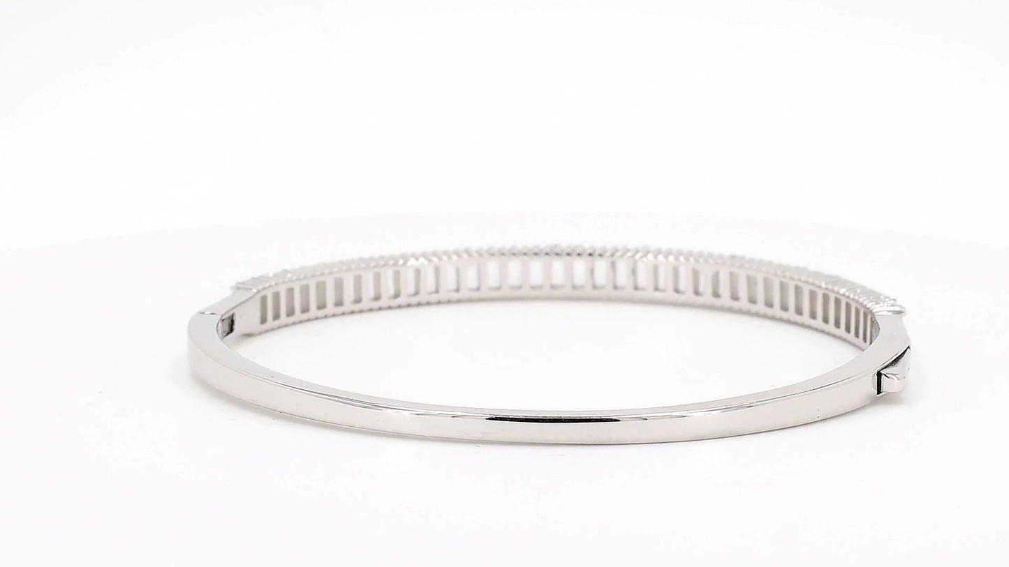 Divara Beatrix Bangle, sterling silver 925 cubic zirconia bracelet