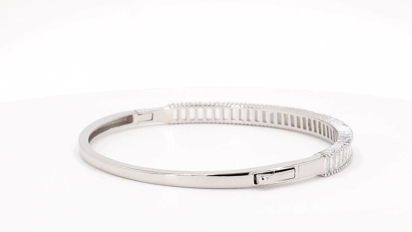 Divara Beatrix Bangle, sterling silver 925 cubic zirconia bracelet