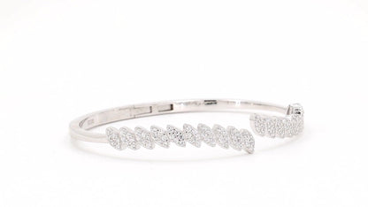 Divara Celestine Bangle, sterling silver 925 cubic zirconia bracelet