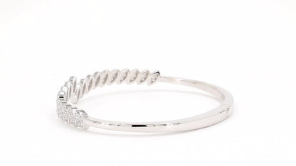 Divara Celestine Bangle, sterling silver 925 cubic zirconia bracelet
