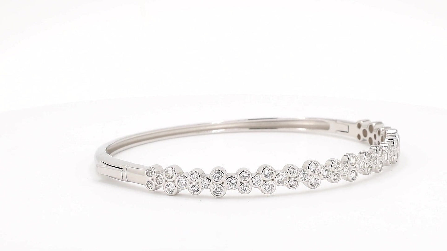 Divara Esme Bangle, sterling silver 925 cubic zirconia bracelet