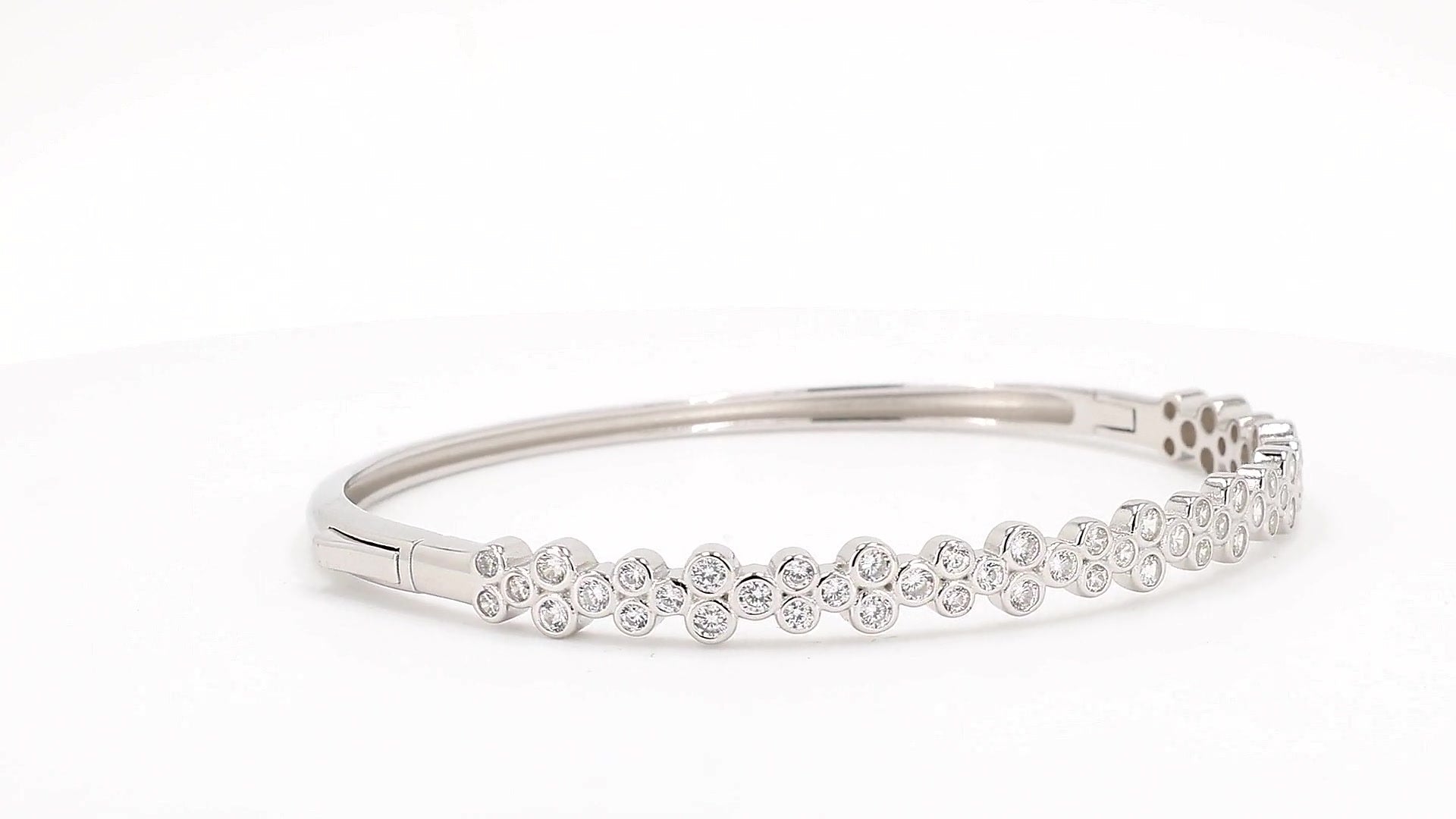 Divara Esme Bangle, sterling silver 925 cubic zirconia bracelet