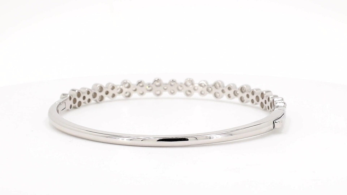Divara Esme Bangle, sterling silver 925 cubic zirconia bracelet