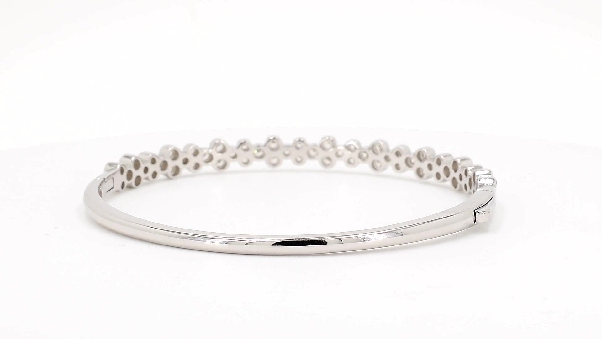 Divara Esme Bangle, sterling silver 925 cubic zirconia bracelet