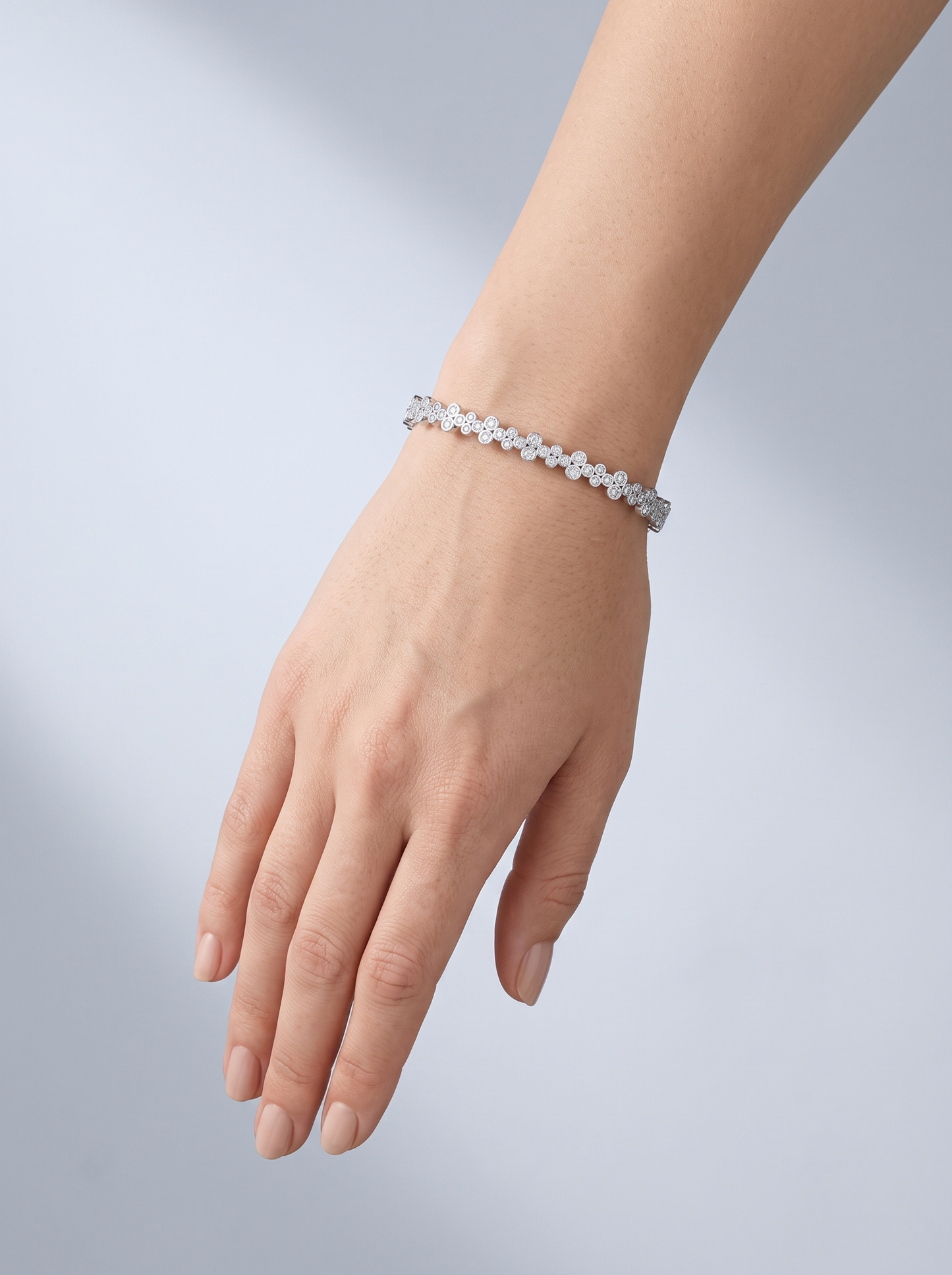Divara Esme Bangle, sterling silver 925 cubic zirconia bracelet