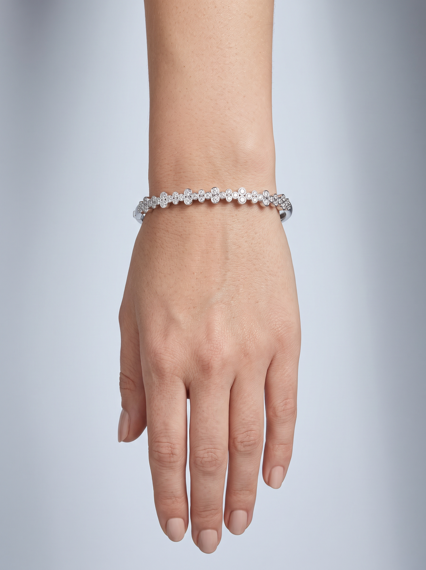 Divara Esme Bangle, sterling silver 925 cubic zirconia bracelet