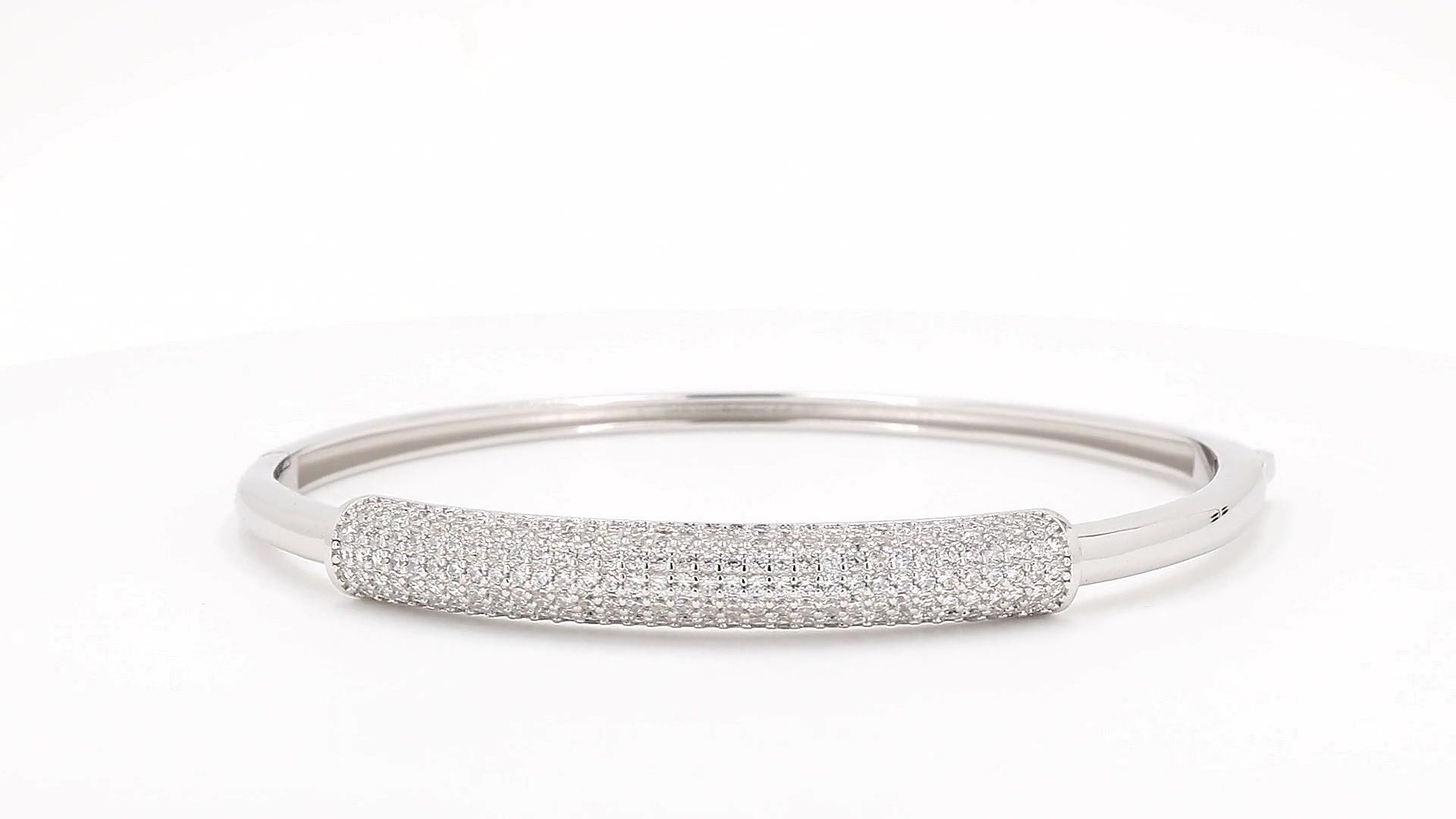 Divara Fenella Bangle, sterling silver 925 cubic zirconia bracelet