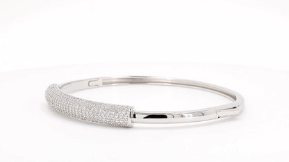 Divara Fenella Bangle, sterling silver 925 cubic zirconia bracelet