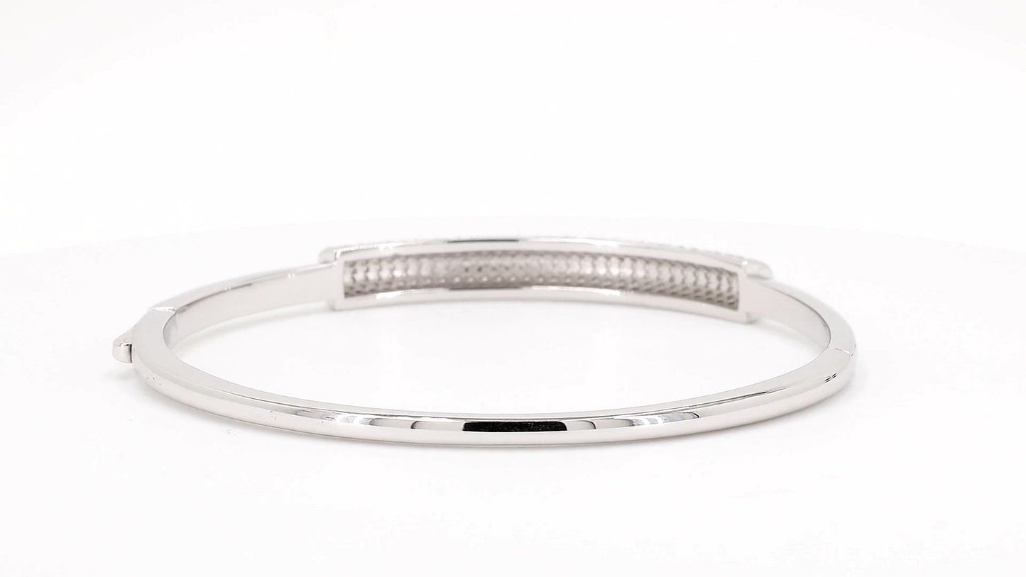 Divara Fenella Bangle, sterling silver 925 cubic zirconia bracelet