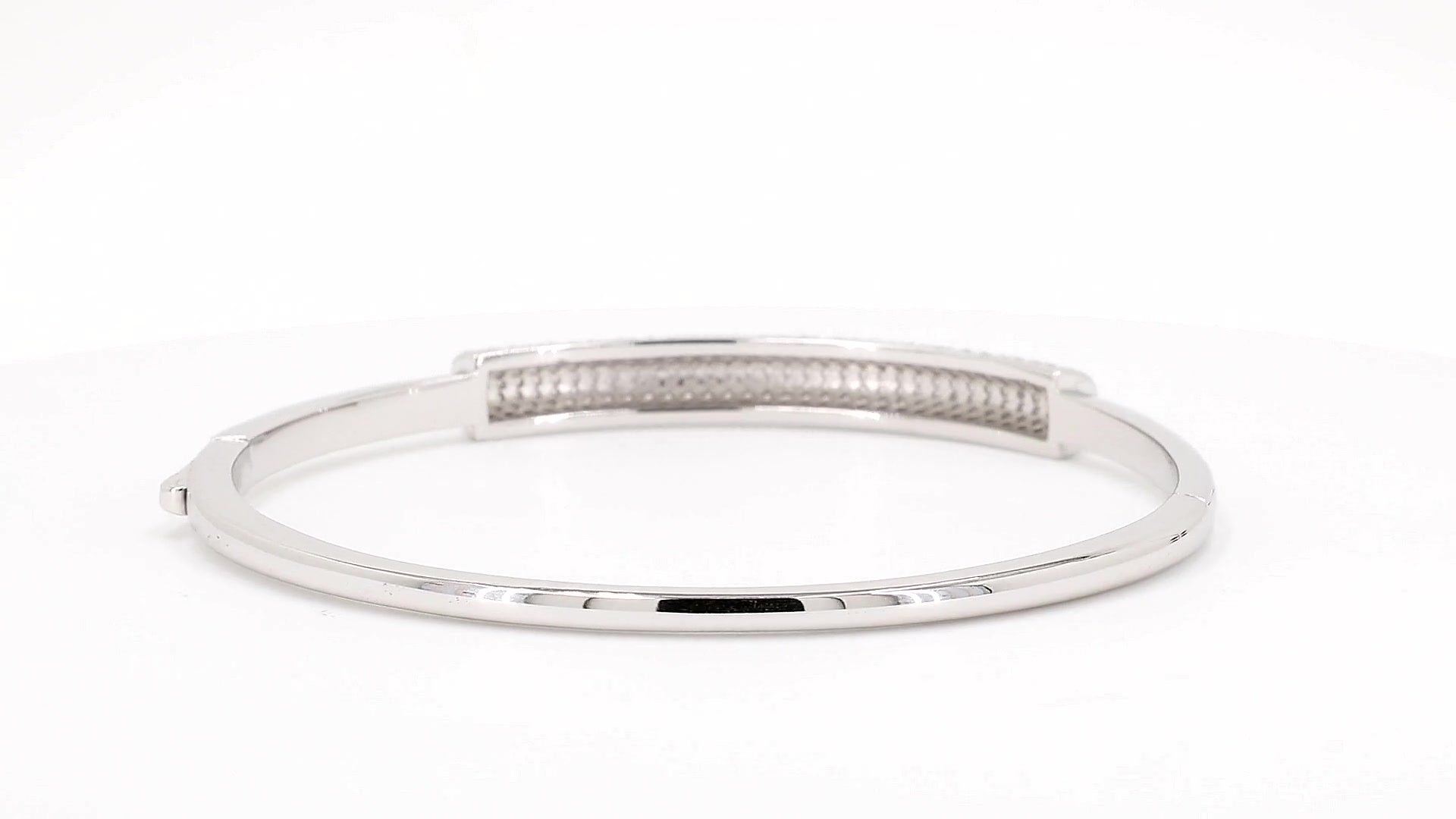 Divara Fenella Bangle, sterling silver 925 cubic zirconia bracelet