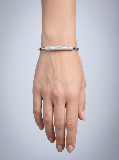 Divara Fenella Bangle, sterling silver 925 cubic zirconia bracelet