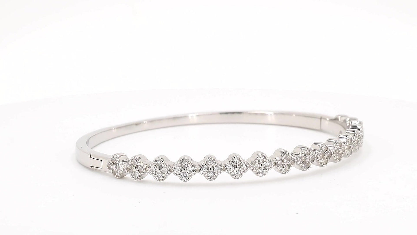 Divara Giselle Bangle, sterling silver 925 cubic zirconia bracelet