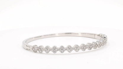 Divara Giselle Bangle, sterling silver 925 cubic zirconia bracelet