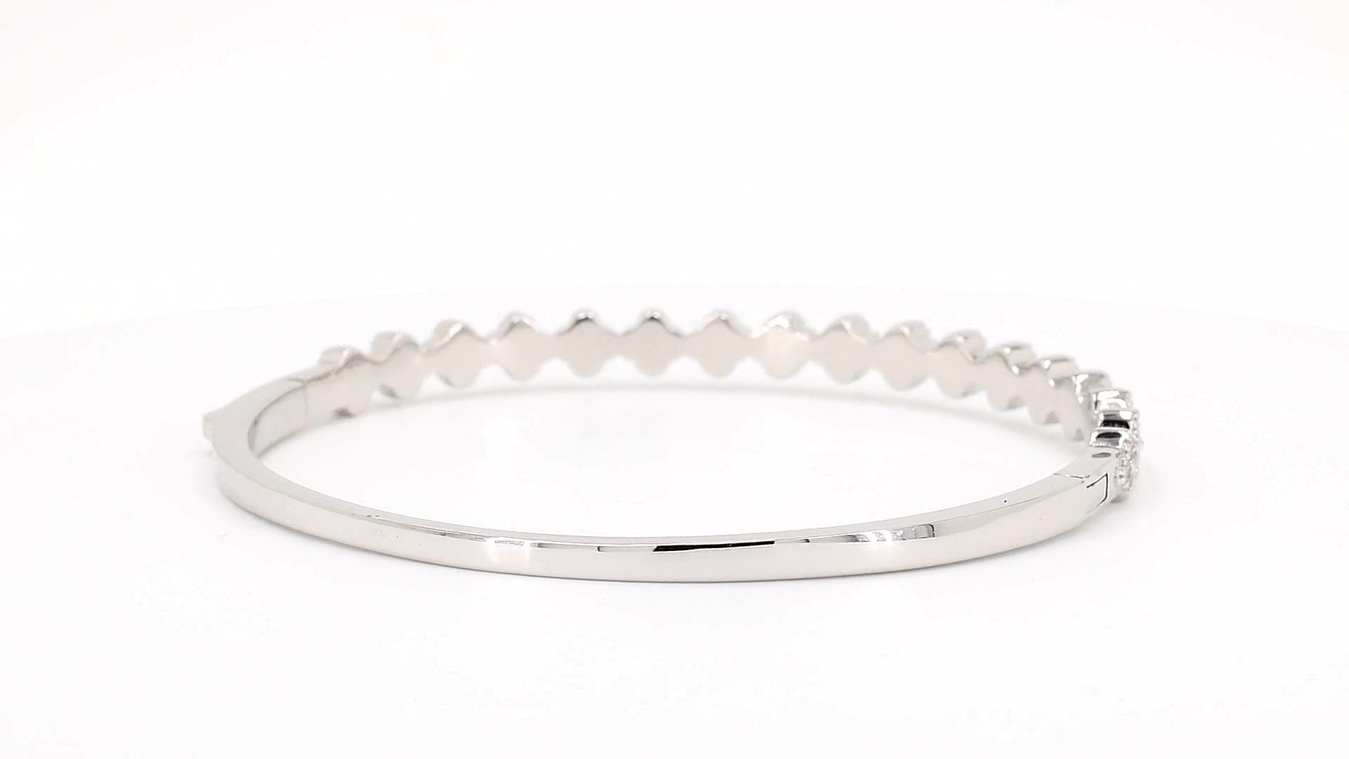 Divara Giselle Bangle, sterling silver 925 cubic zirconia bracelet