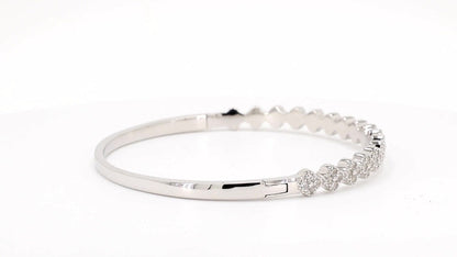 Divara Giselle Bangle, sterling silver 925 cubic zirconia bracelet