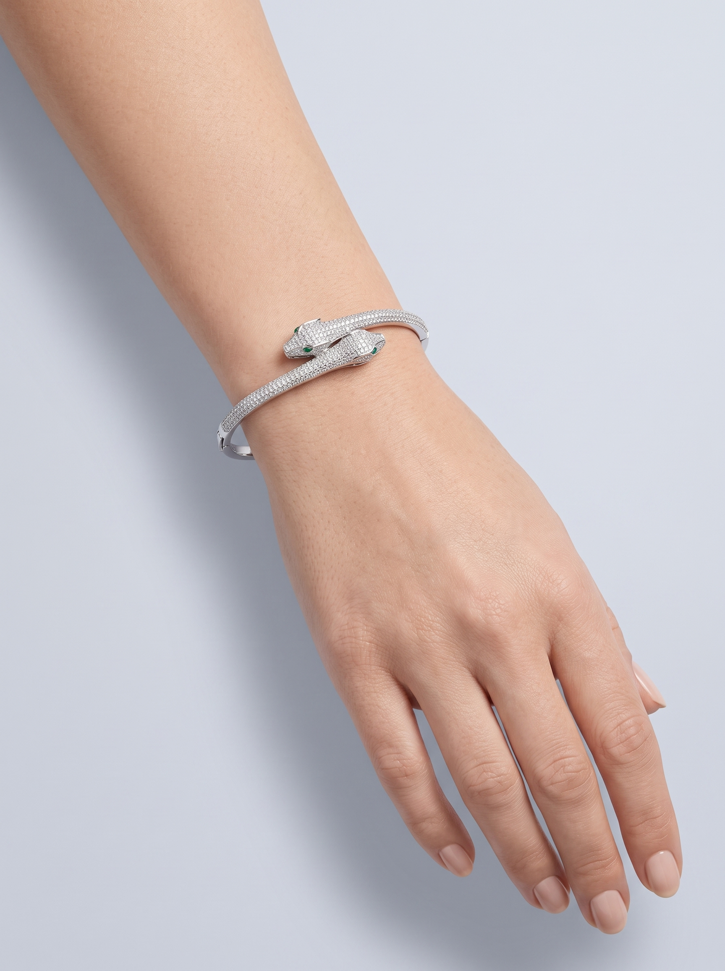 Divara Imogen Bangle, sterling silver 925 cubic zirconia bracelet