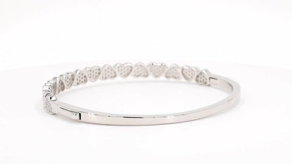 Divara Josephine Bangle, sterling silver 925 cubic zirconia bracelet