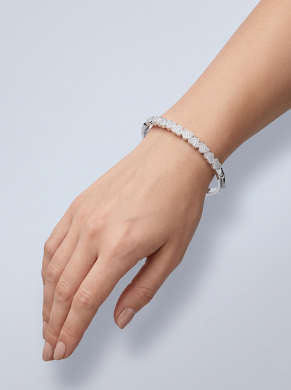 Divara Josephine Bangle, sterling silver 925 cubic zirconia bracelet