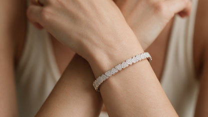 Divara Josephine Bangle, sterling silver 925 cubic zirconia bracelet