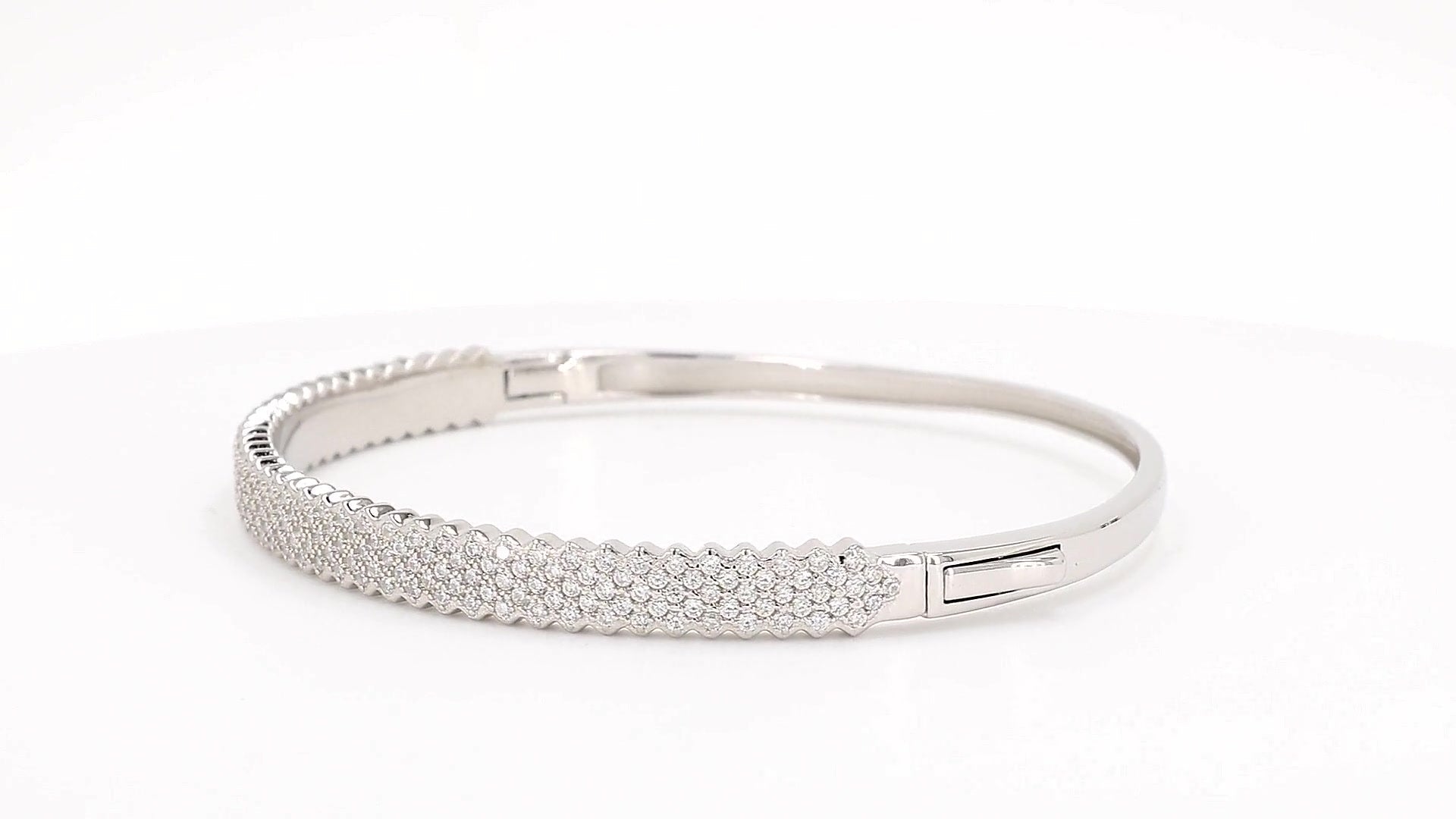 Divara Kiera Bangle, sterling silver 925 cubic zirconia bracelet