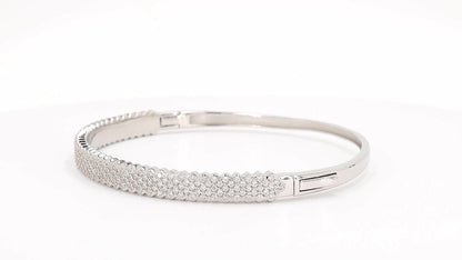 Divara Kiera Bangle, sterling silver 925 cubic zirconia bracelet