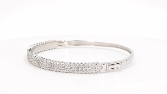 Divara Kiera Bangle, sterling silver 925 cubic zirconia bracelet
