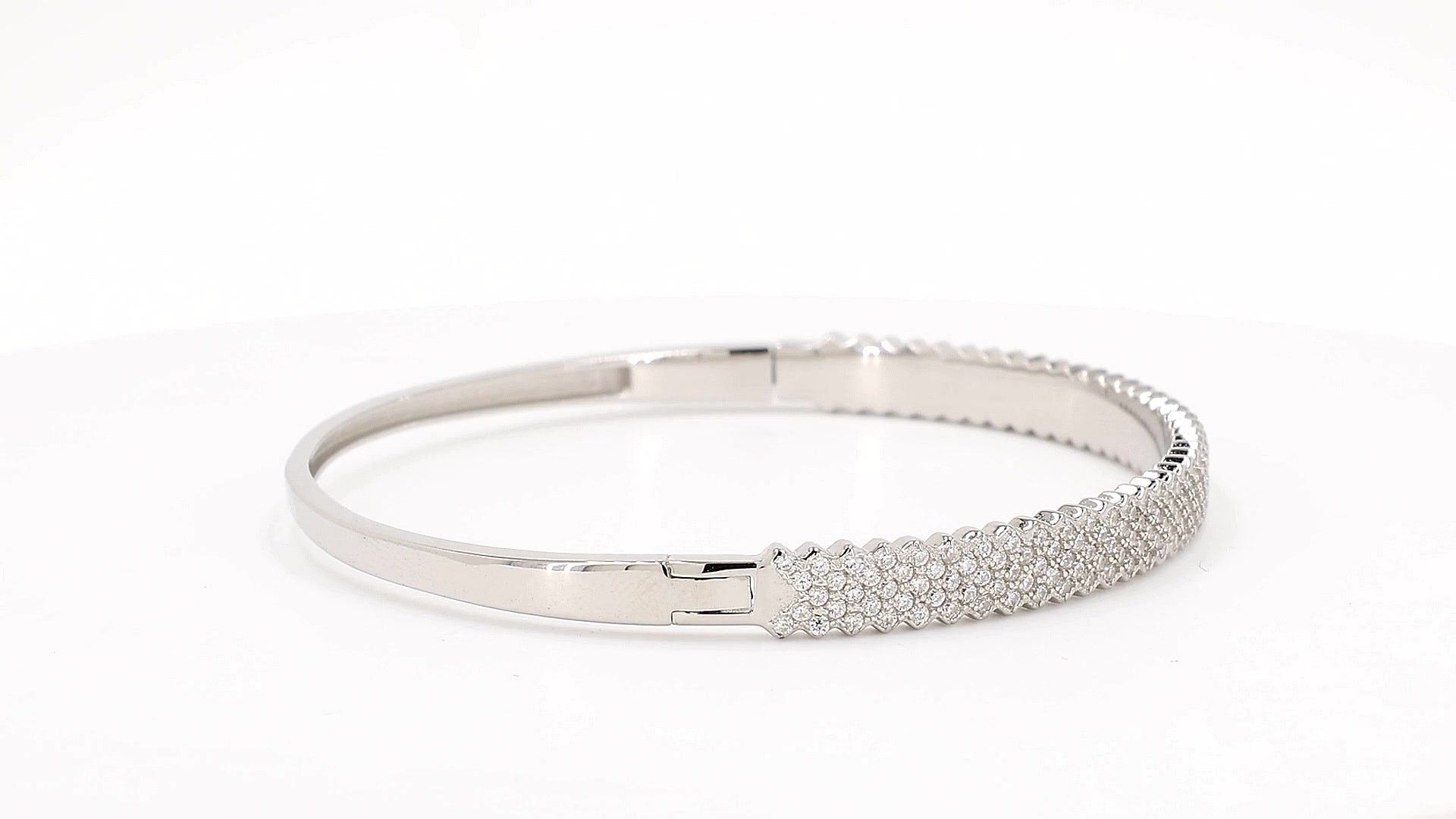 Divara Kiera Bangle, sterling silver 925 cubic zirconia bracelet