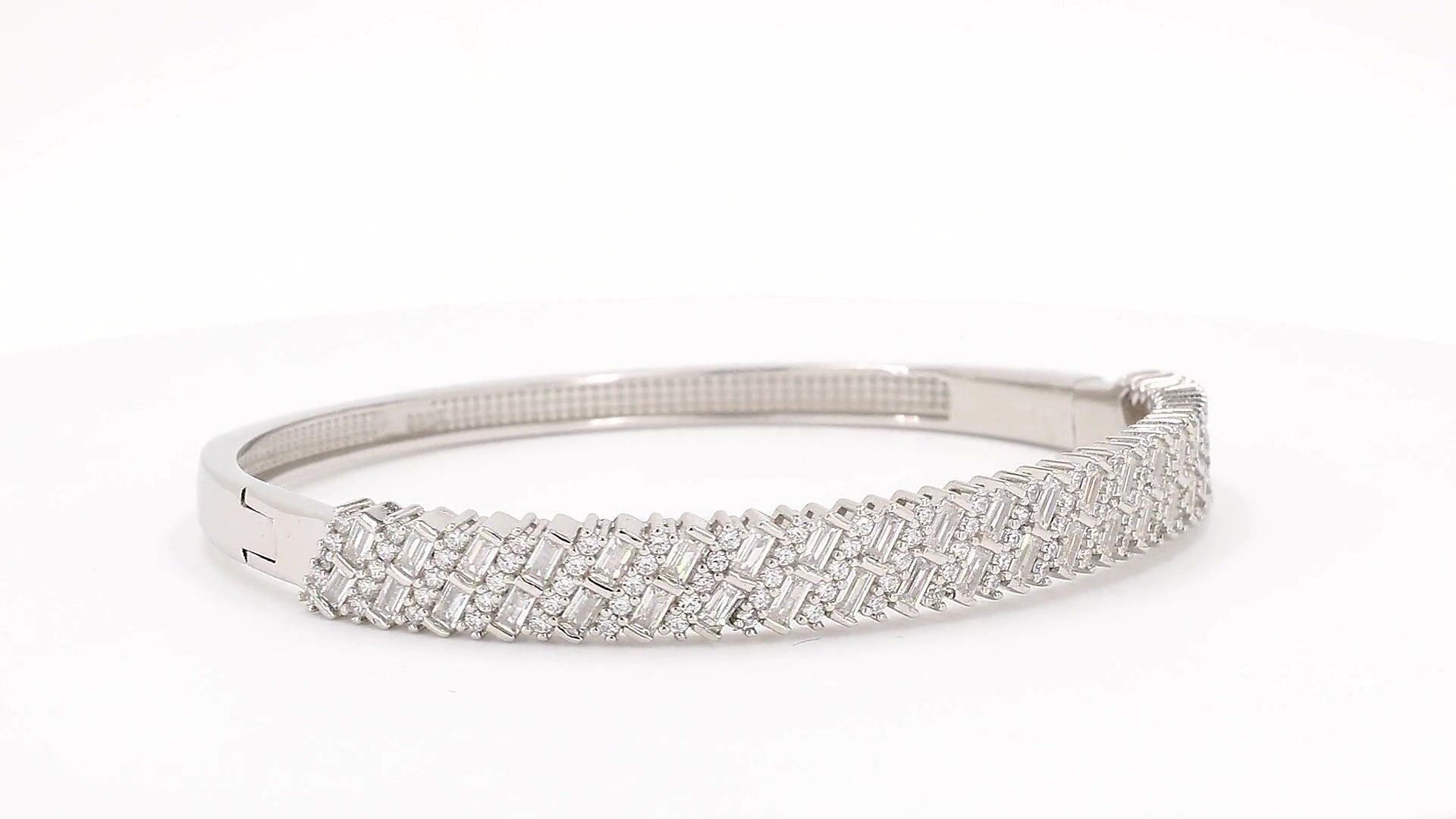 Divara Liora Bangle, sterling silver 925 cubic zirconia bracelet